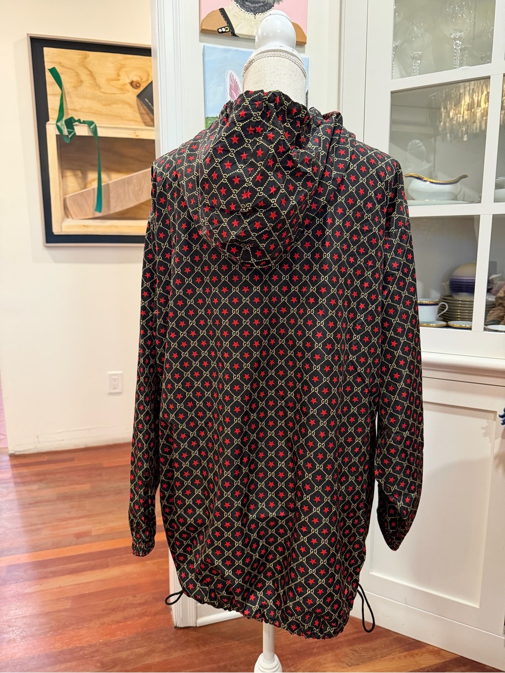 Gucci Unisex Windbreaker Jacket Red Star and GG Motif - Picture 10 of 15